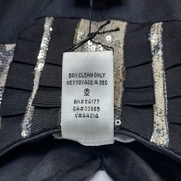 💟🤍NEW! Diane Von Furstenberg Ariba black & silver sequined formal dress Sz 6 - Picture 12 of 15